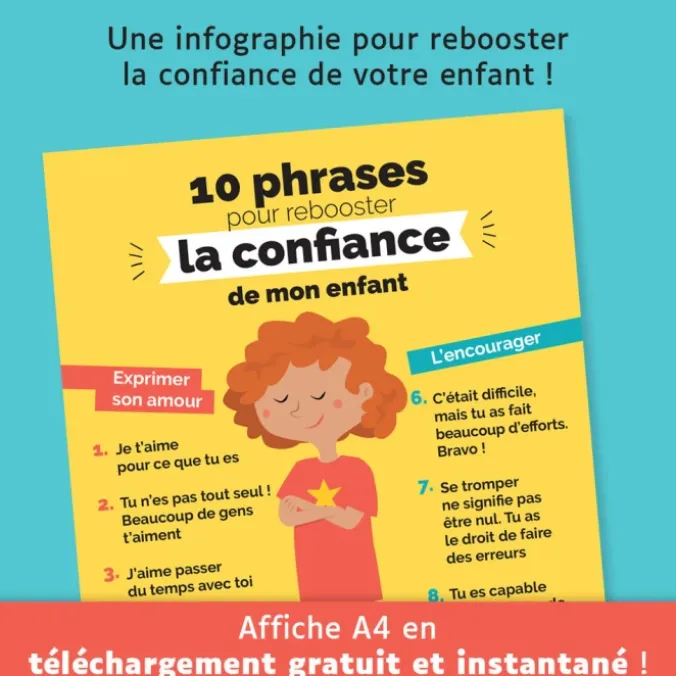 Affiche "10 phrases pour rebooster la confiance !"