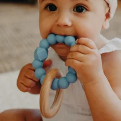 Anneau de dentition bleu soft
