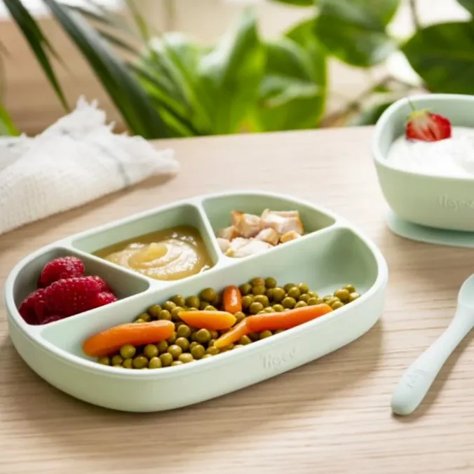 Assiette ventouse à compartiments