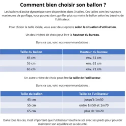 Ballon d'assise dynamique Bouncyband - 45 cm