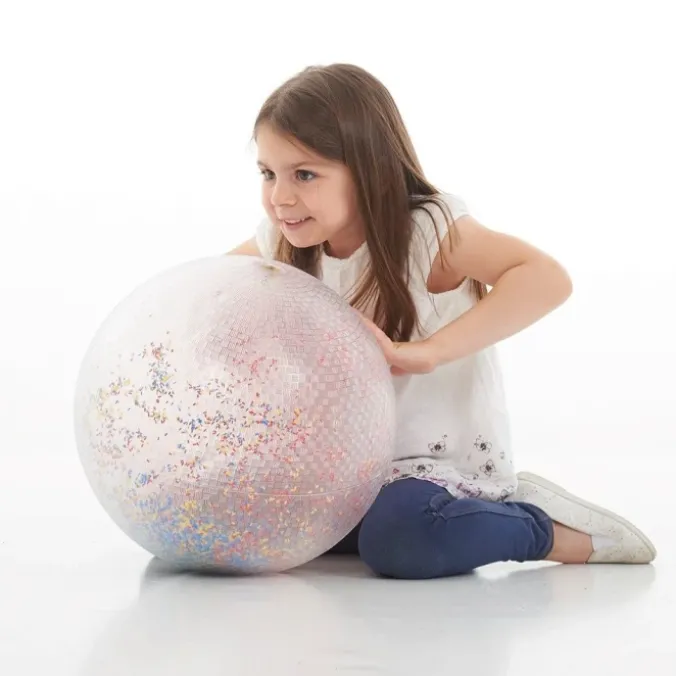 Ballon transparent confettis