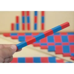 Barres rouges et bleues Montessori