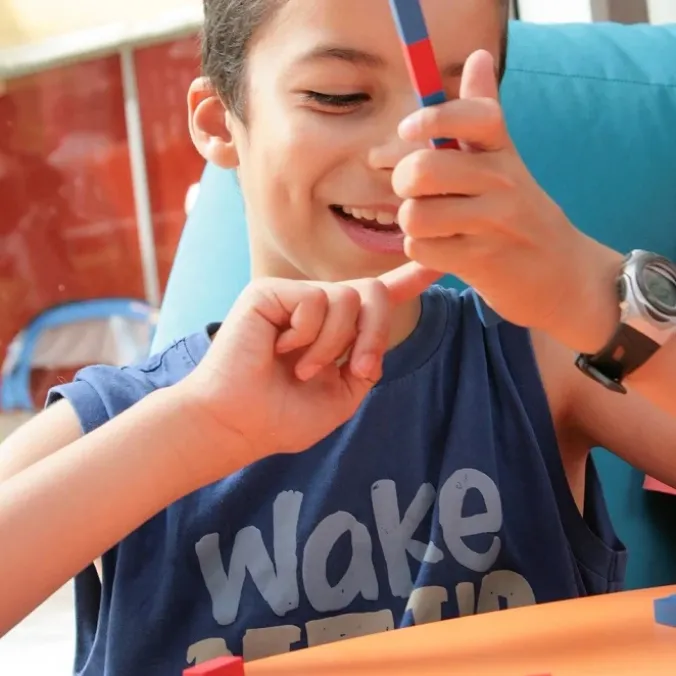 Barres rouges et bleues Montessori