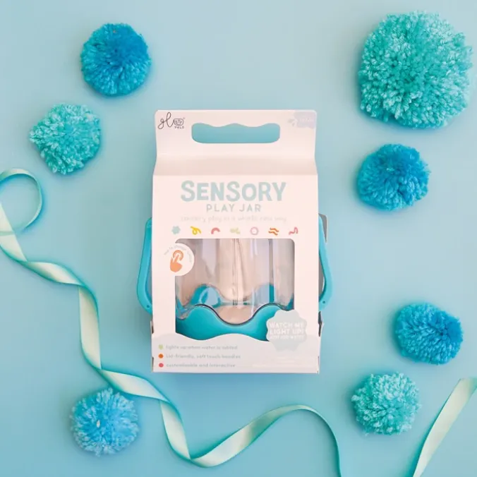 Bocal de jeu sensoriel - bleu
