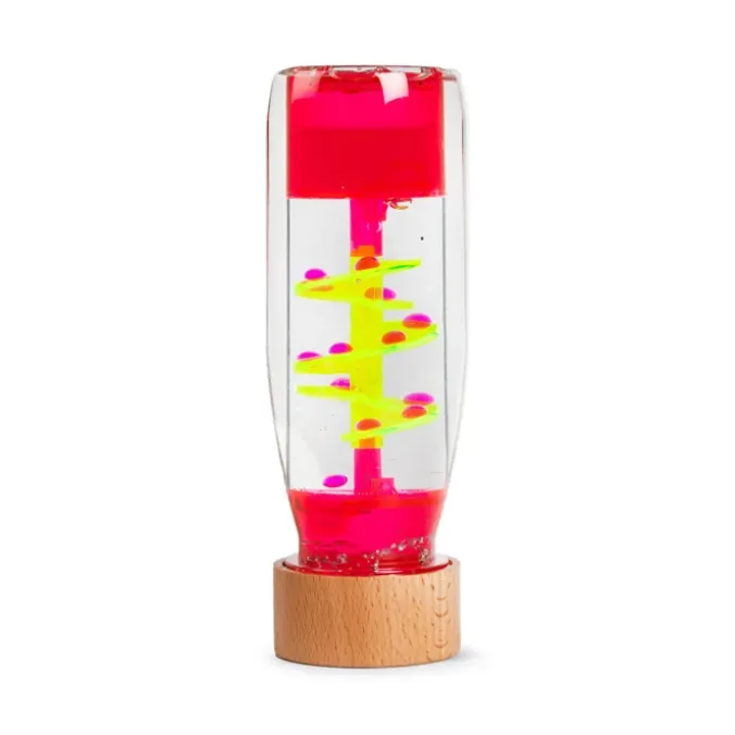 Bouteille sensorielle spirale rose