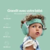 Casque antibruit bébé - vert sauge