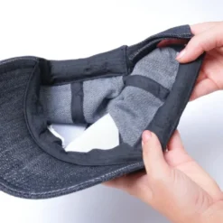 Casquette denim lestee