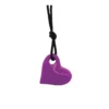 Collier cœur - raisin violet