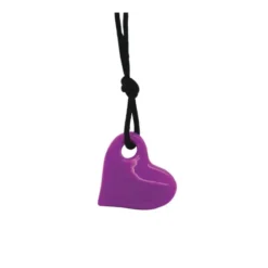 Collier cœur - raisin violet