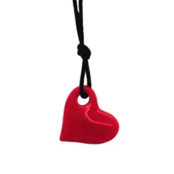 Collier cœur - rouge écarlate