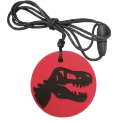 Collier dino - rouge et noir