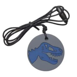 Collier dino - violet et vert