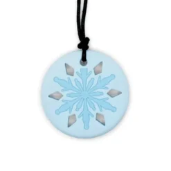 Collier flocon de neige - blanc