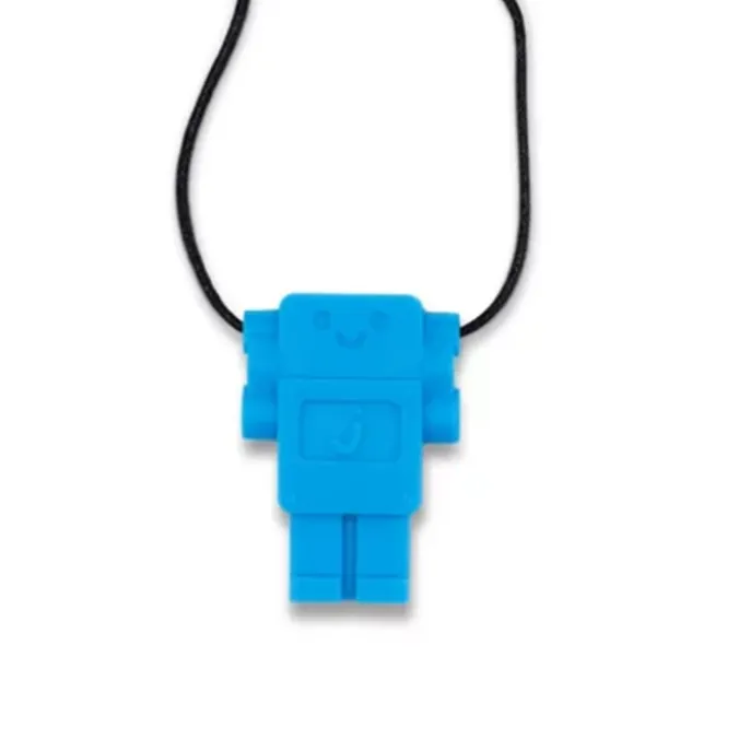 Collier robot bleu hawaiien