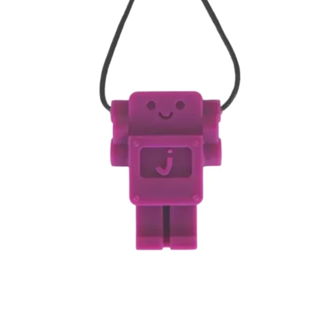 Collier robot raisin violet