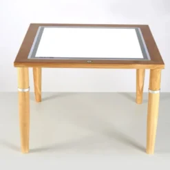 Console bois avec table lumineuse