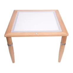 Console bois avec table lumineuse