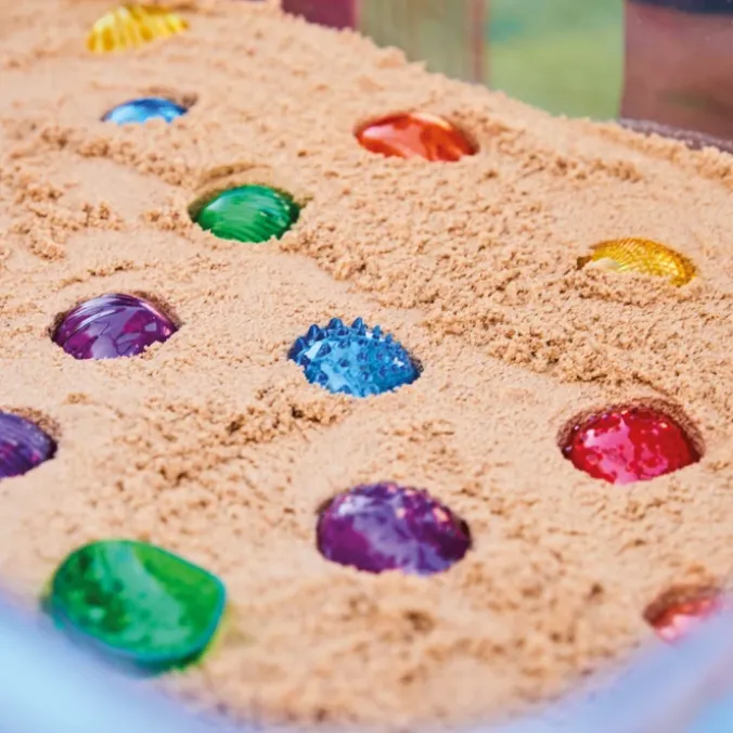Coquillages multicolores tactiles par 108