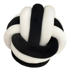 Coussin nœud - Noir / Blanc