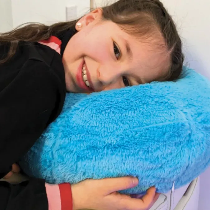 Coussin sensoriel vibrant rond - Bleu