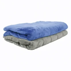 Couverture lestée 100 x 150 cm - 3 kg - bleu/gris foncé
