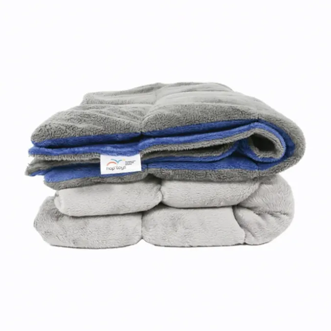 Couverture lestée 50 x 70 cm - 2 kg - gris clair/gris foncé