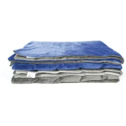 Couverture lestée 100 x 150 cm - 3 kg - gris clair/gris foncé