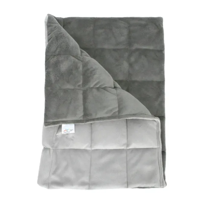Couverture lestée 100 x 150 cm - 3 kg - gris clair/gris foncé