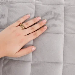 Couverture lestée 100 x 150 cm - 3 kg - gris clair/gris foncé
