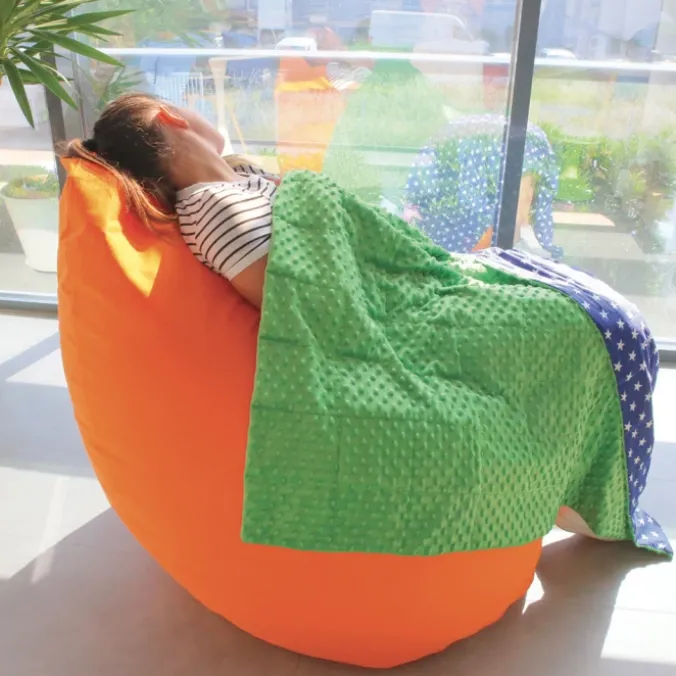 Couverture lestée - 135 x 200 cm - 5 kg - vert