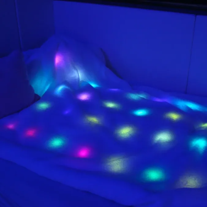 Couverture sensorielle lumineuse