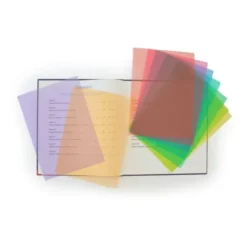 Couvre-feuilles transparents colorés x 10