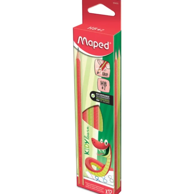 Crayons à papier avec texture grip anti-dérapante x 12