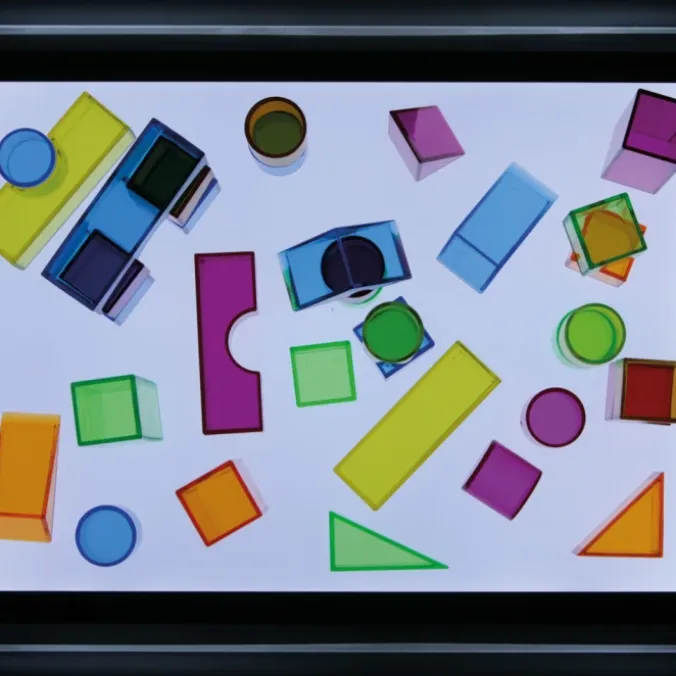Cubes translucides multicolores par 50