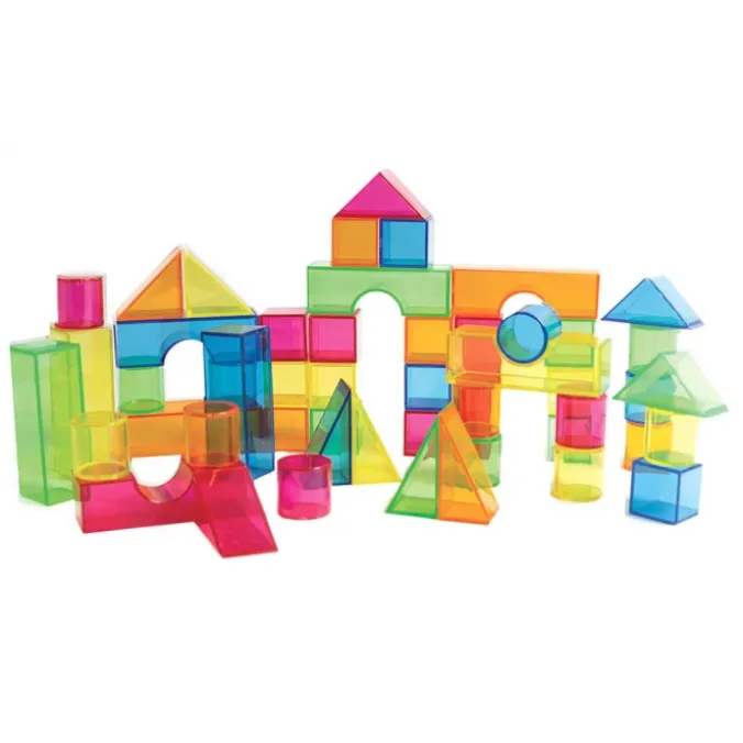Cubes translucides multicolores par 50
