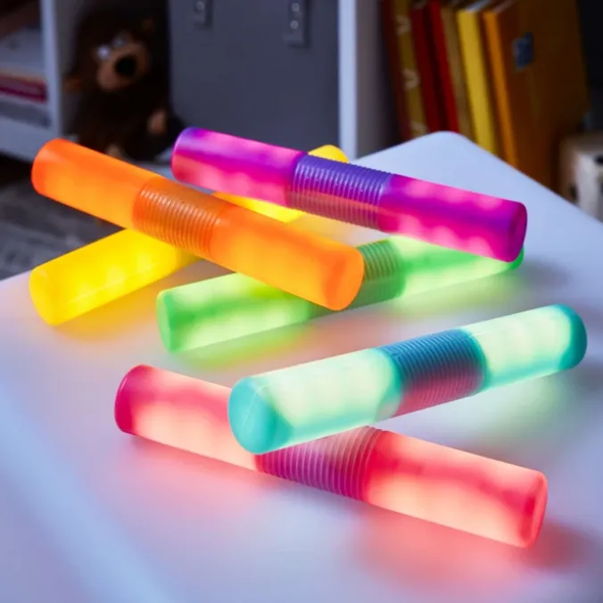 Cylindres lumineux sensoriels - lot de 12