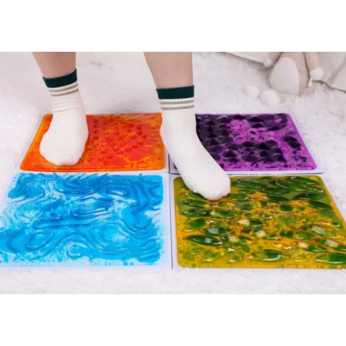 Dalles texturées souples - lot de 4