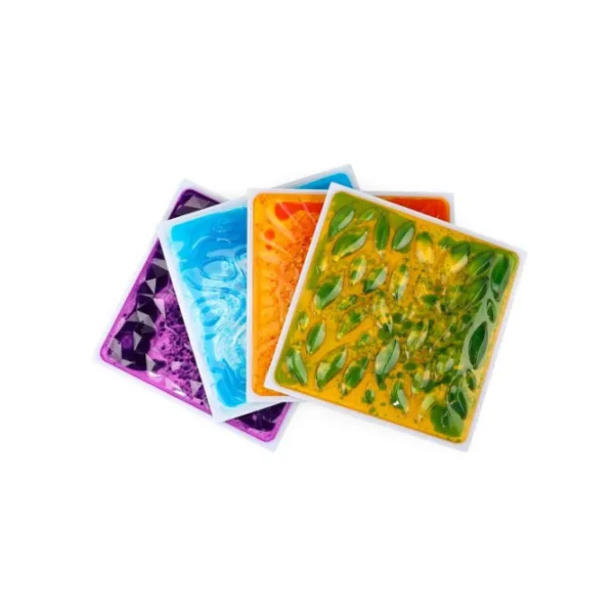 Dalles texturées souples - lot de 4
