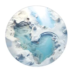 Décor monde hivernal pour bac d'exploration rond
