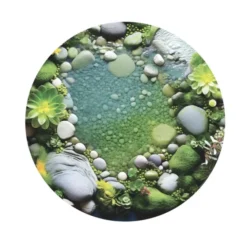 Décor sous-bois pour bac d'exploration rond