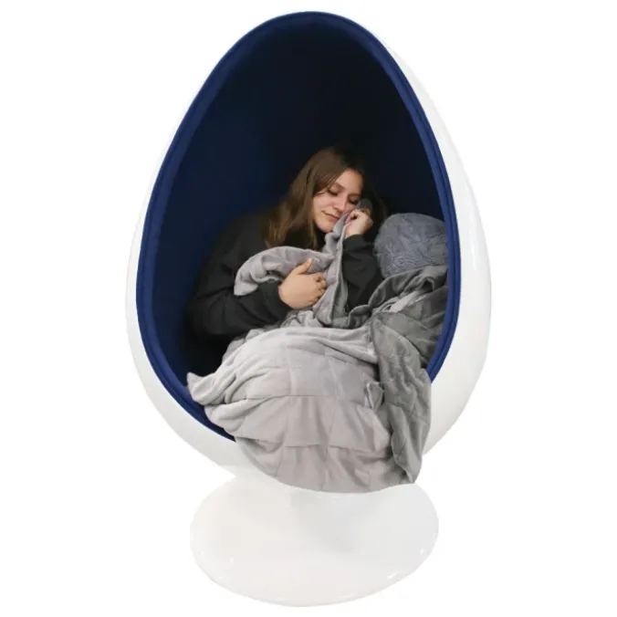 Fauteuil oeuf bleu
