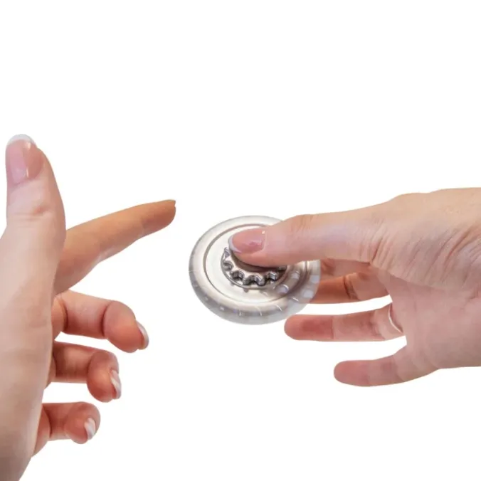 Fidget gear spinner métallique