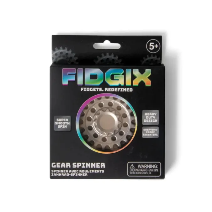 Fidget gear spinner métallique