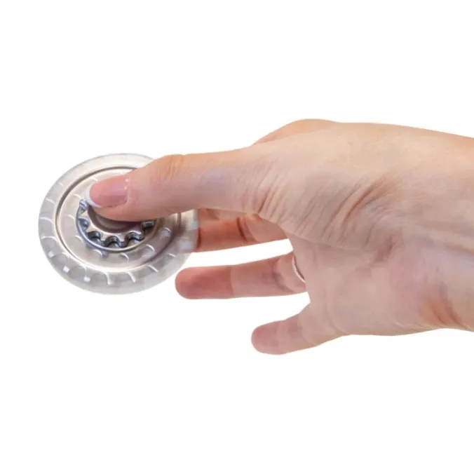Fidget gear spinner métallique