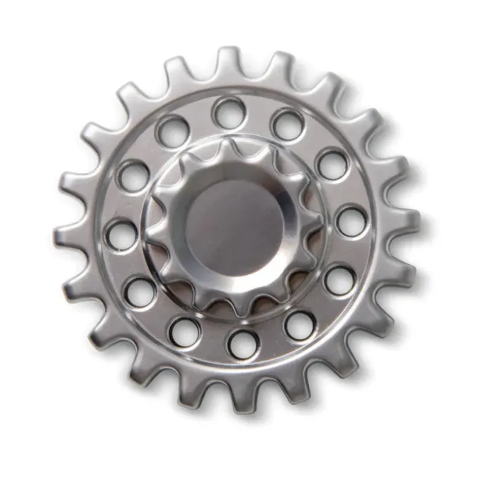 Fidget gear spinner métallique