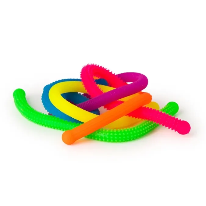 Fidget nouilles néon texturés