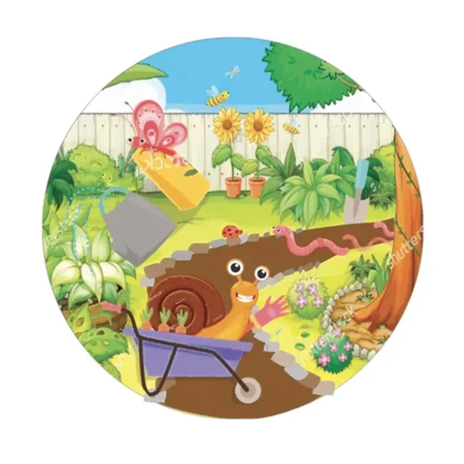 Fond plateau de jeu avec couvercle - jardin