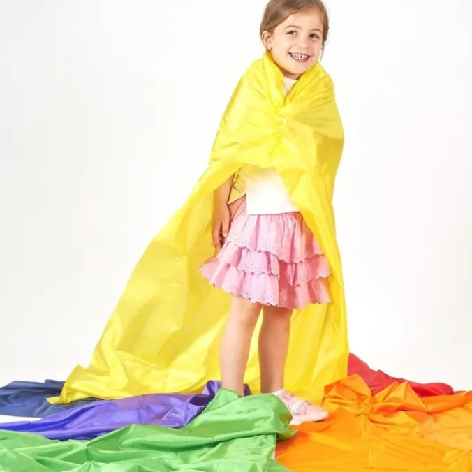 Foulards arc-en-ciel satin (par 7)