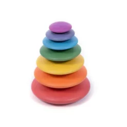 Galets en bois Arc-en-ciel x 7
