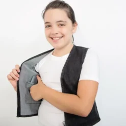 Gilet stretch en jean noir lesté